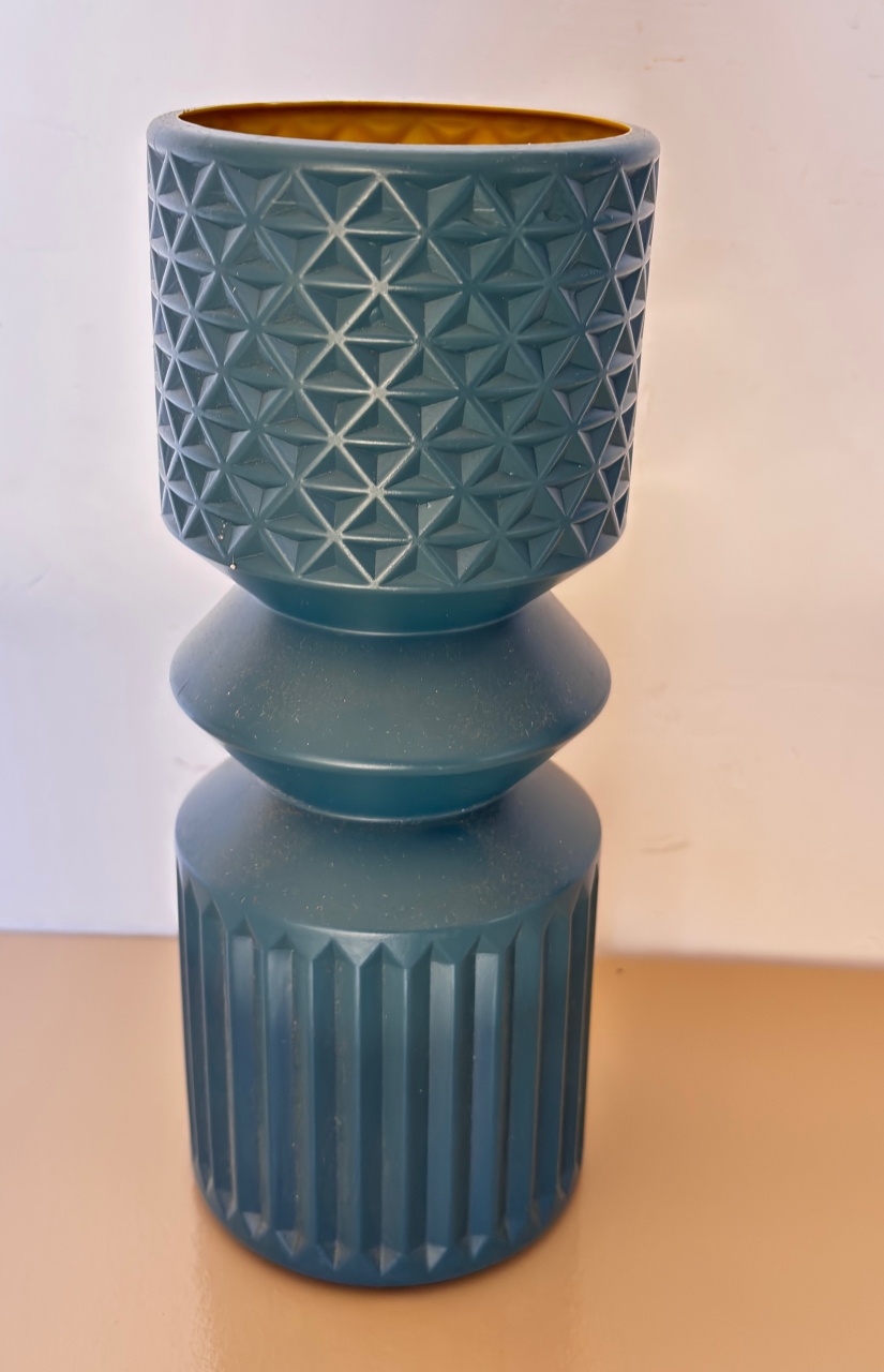 Vaso Moderno Azul  - Beca Decorações
