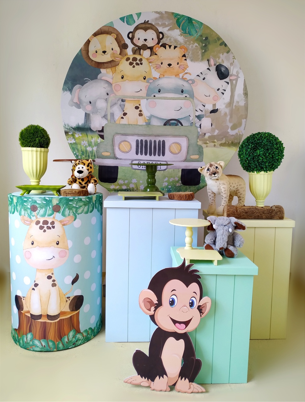Safari Baby Com Mesinhas - Kit Ouro - Beca Decorações