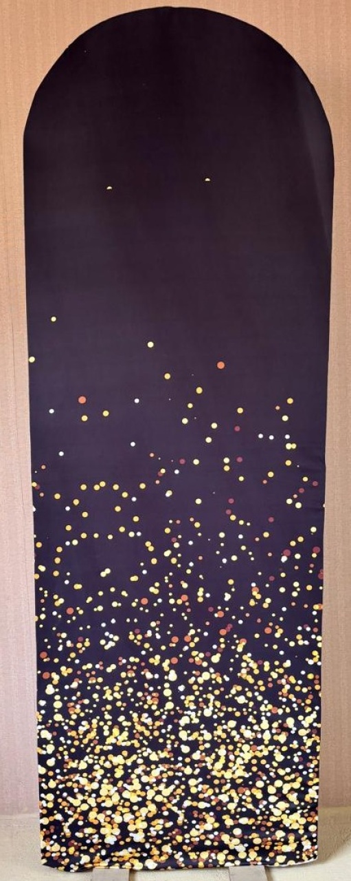  Painel Lateral Preto Com Glitter Dourado (Locação) - Beca Decorações