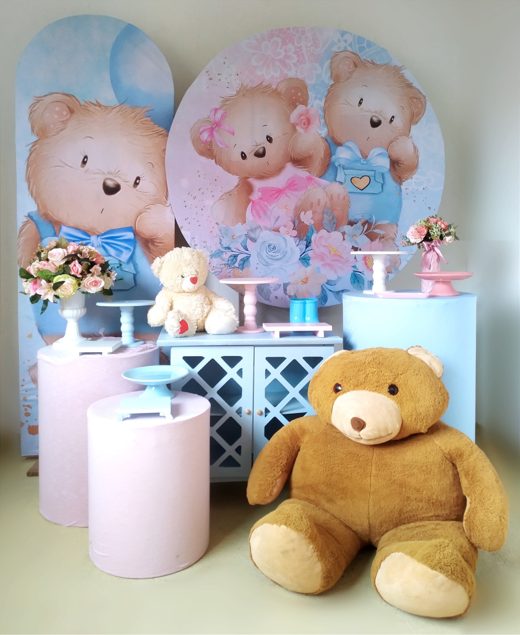 Chá Revelação Ursinhos ( Kit Diamante 2) - Beca Decorações