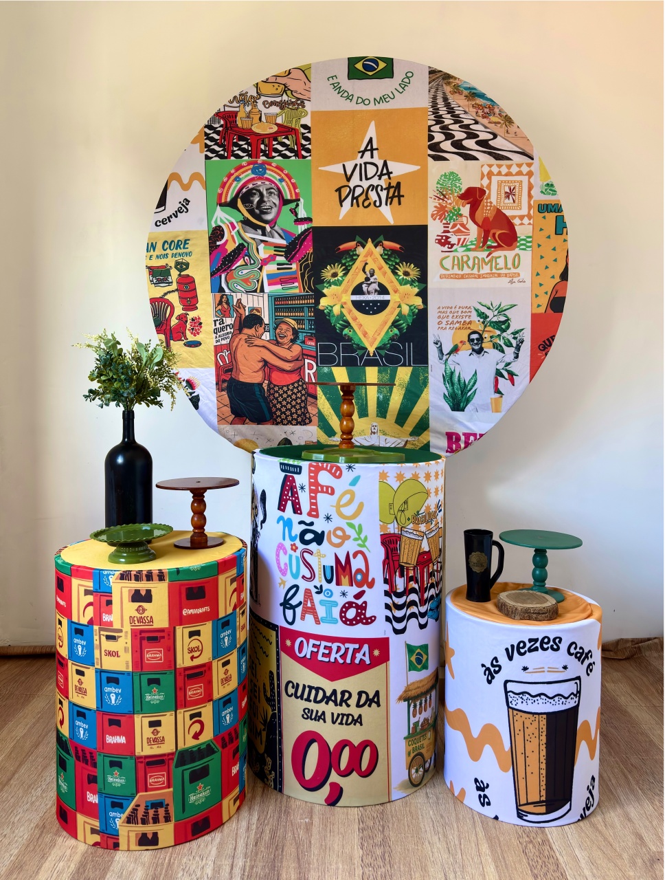 24. Brasilidades Verde ( Kit Prata) - Beca Decorações
