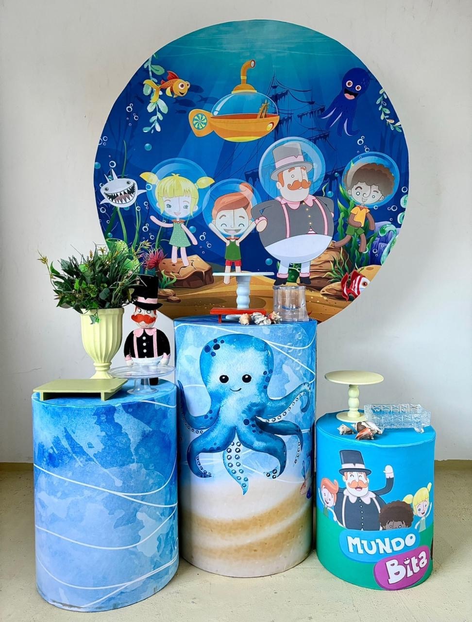 Mundo Bita No Fundo Do Mar - Kit Prata - Beca Decorações