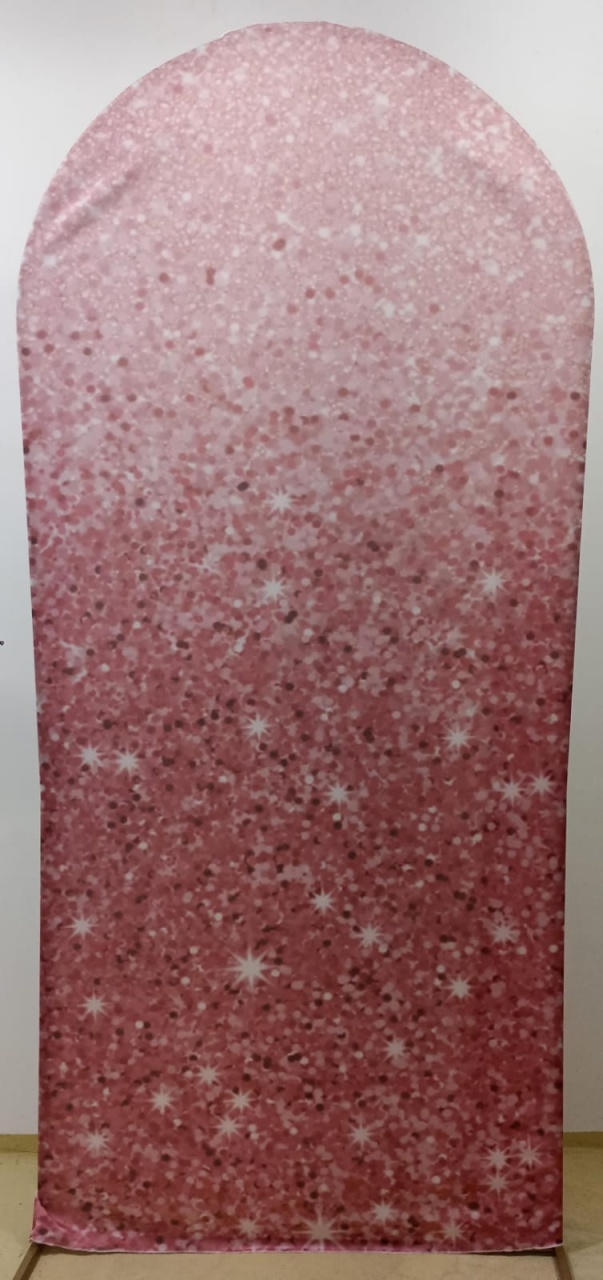  Painel Lateral Rosê Glitter (Locação) - Beca Decorações