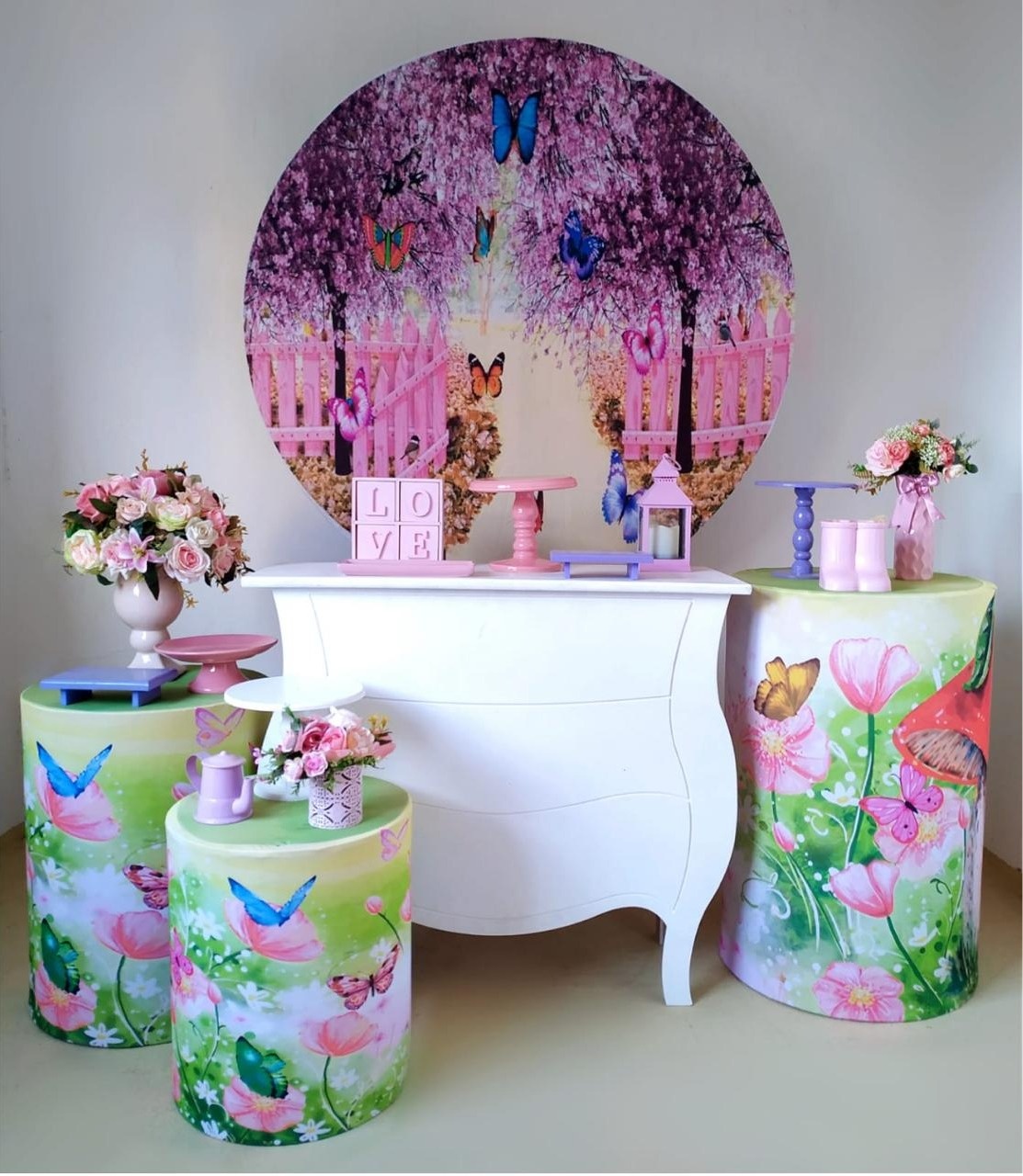 Jardim Borboletas- Kit Ouro 2 - Beca Decorações
