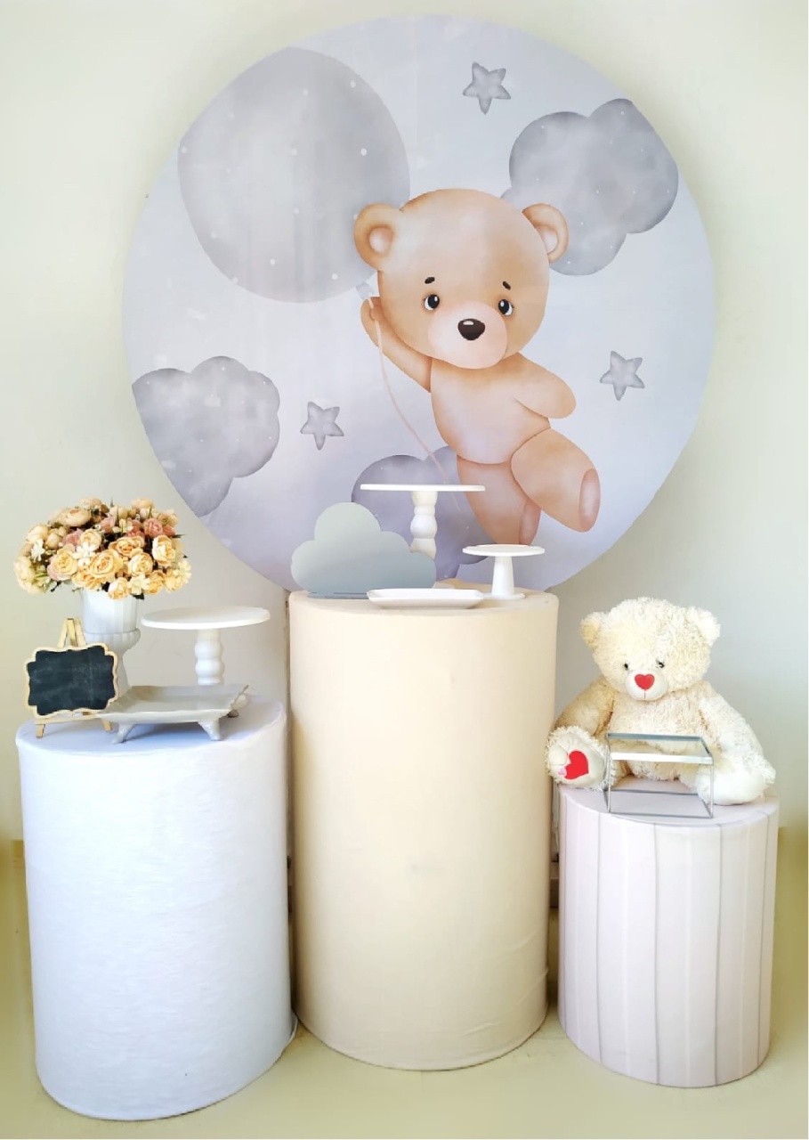 Ursinho Na Nuvem ( Kit Prata) - Beca Decorações