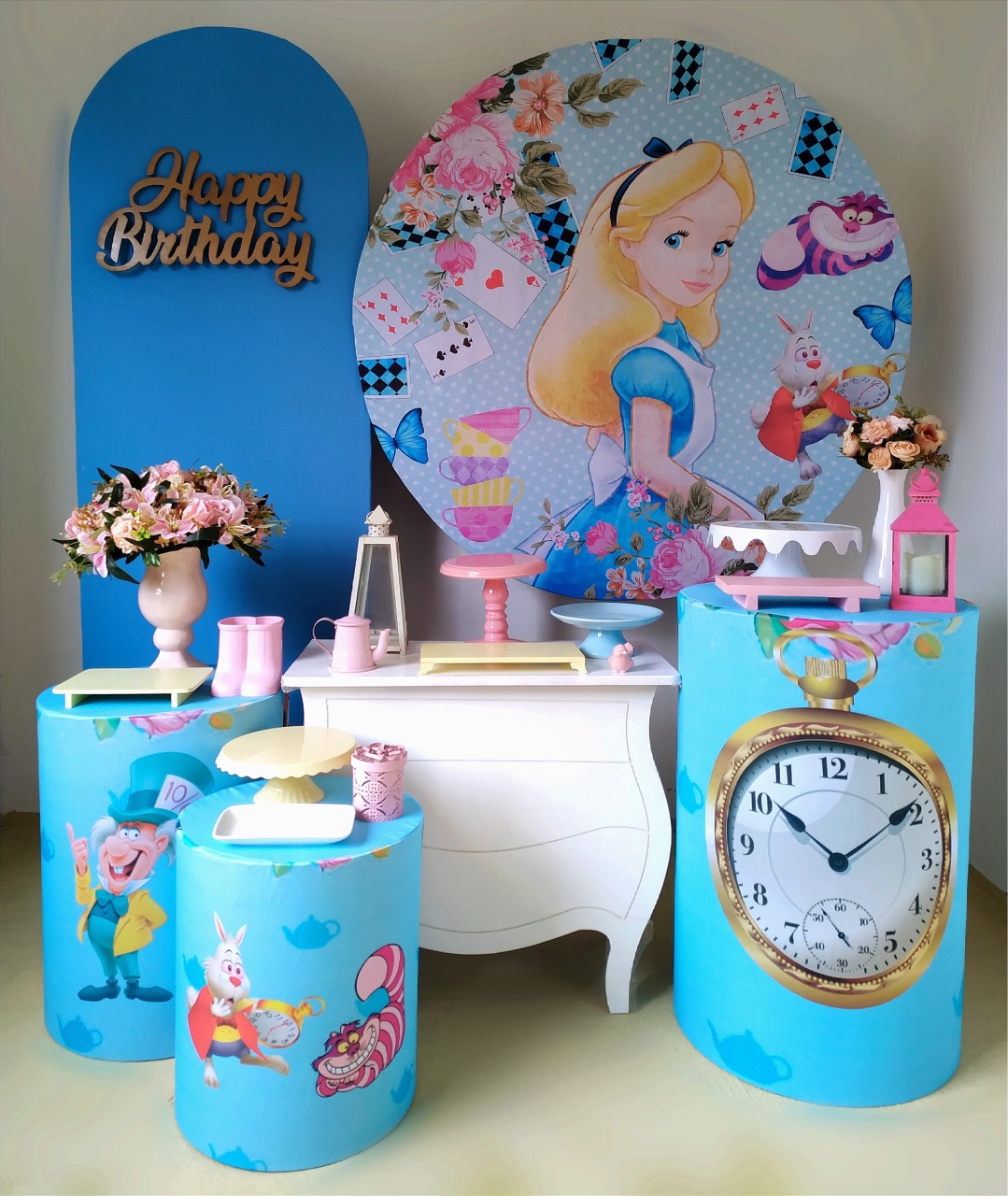 Alice No País das Maravilhas - Kit Diamante - Beca Decorações