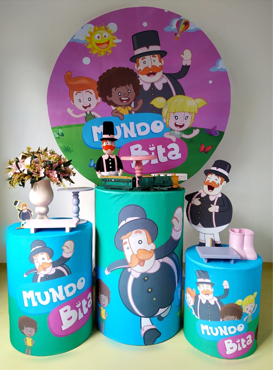 Mundo Bita Rosa - Kit Prata - Beca Decorações