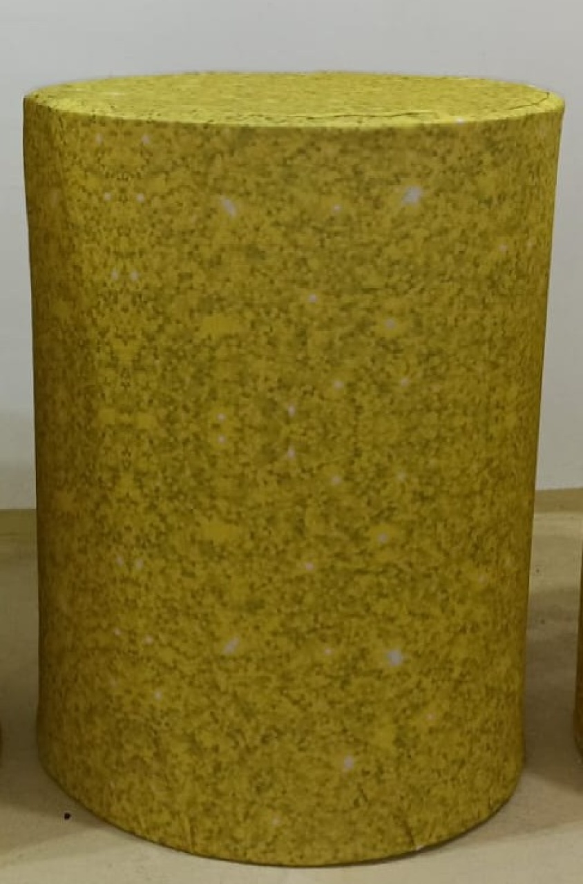  Capa de Cilindro Amarelo Glitter M (Locação) - Beca Decorações