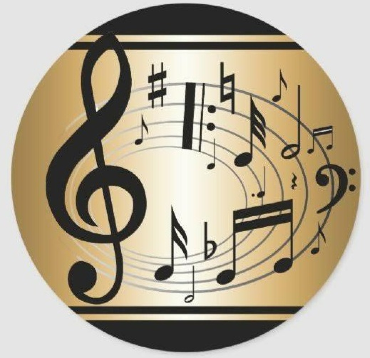 Painel Redondo Música (Locação) - Beca Decorações