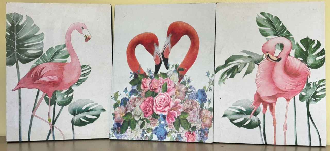 Quadros Flamingos (Locação) - Beca Decorações