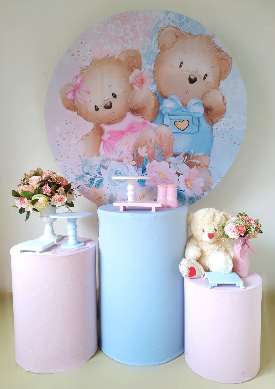 Chá Revelação Ursinhos ( Kit Prata 1) - Beca Decorações