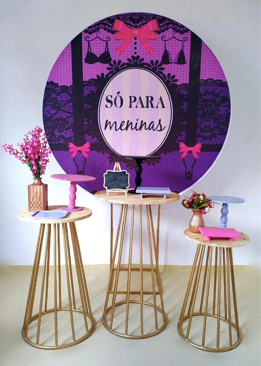 Chá de Lingerie Com Mesas Cones - Beca Decorações