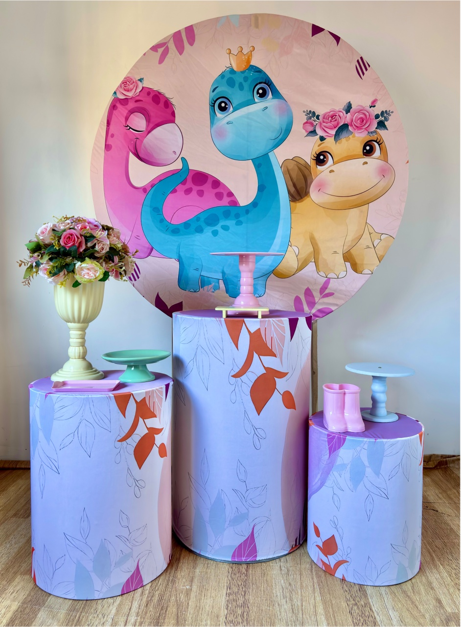 33. Dino Baby Menina ( Kit Prata) - Beca Decorações