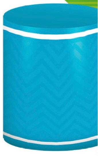 Capa de Cilindro Azul Chevron (M)   - Beca Decorações