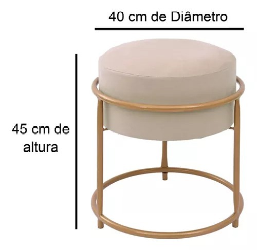 Puff de Ferro Rosê (Locação) - Beca Decorações