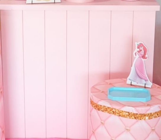 Mesa Ripada Mdf Grande - Rosa - Bonequinha Preta Festas