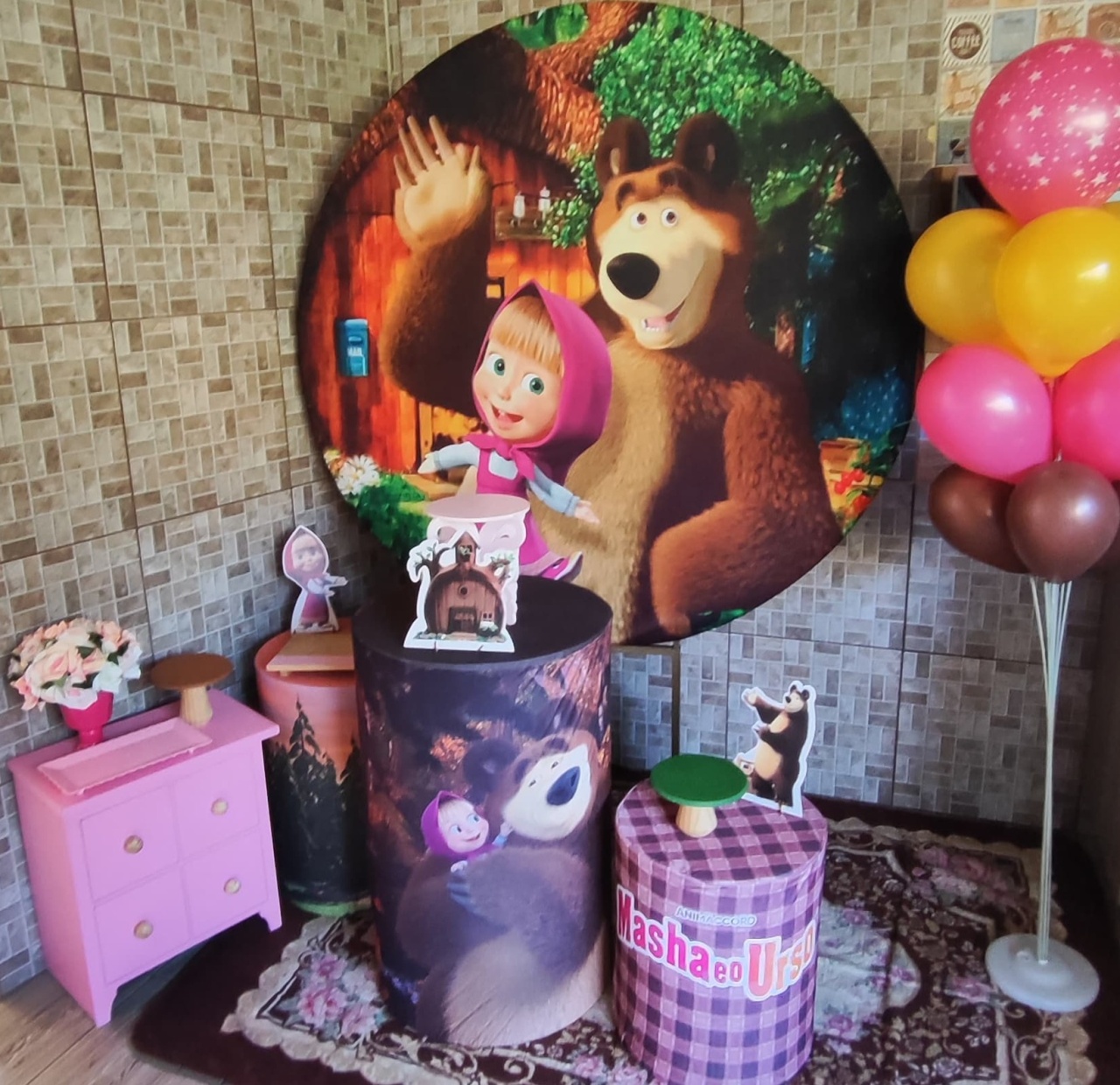 Kit Completo - Masha E O Urso - Bonequinha Preta Festas