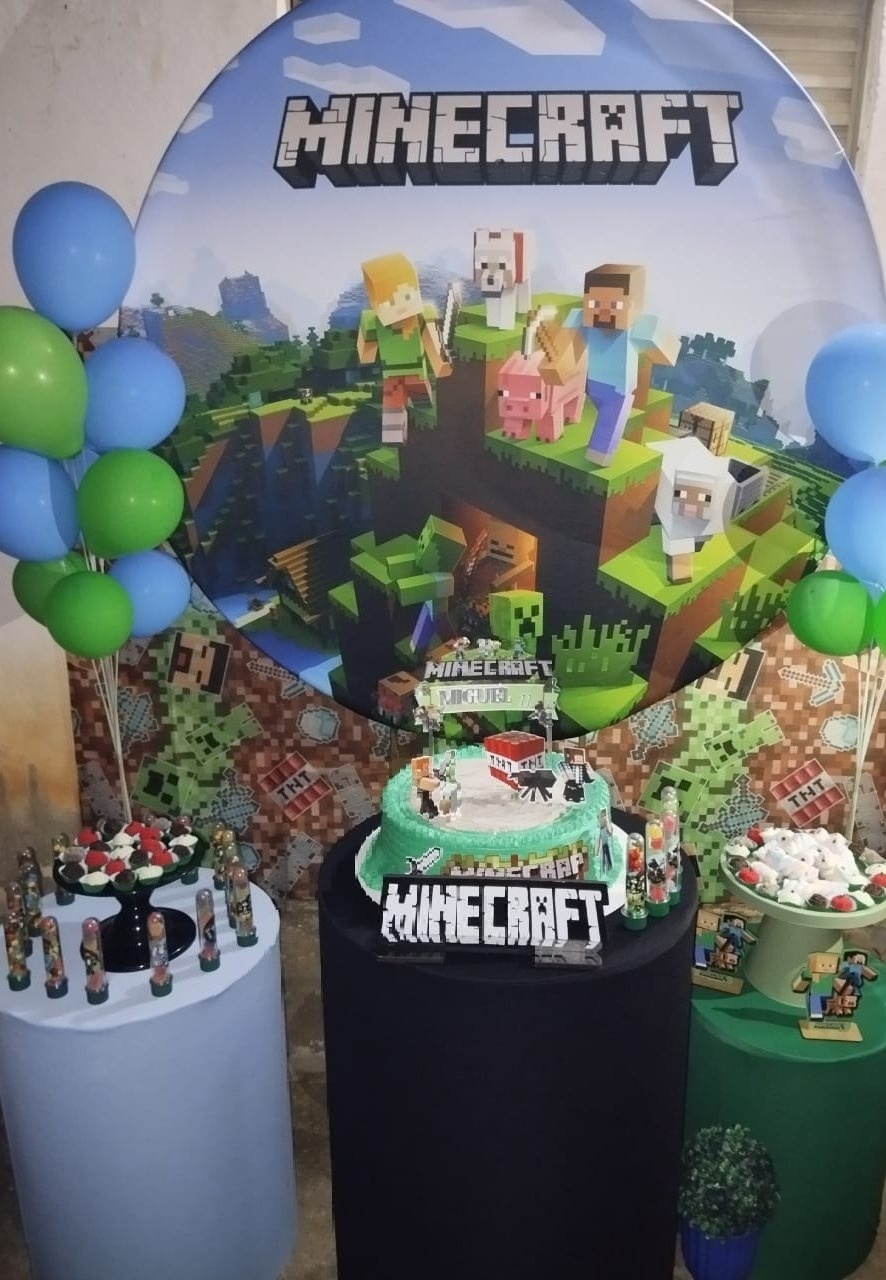 Kit Básico - Minecraft - Bonequinha Preta Festas