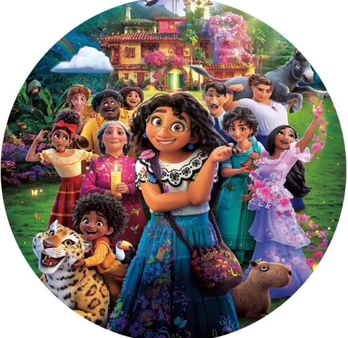 Capa Para Painel Redondo Encanto - 1,5Mt - Bonequinha Preta Festas