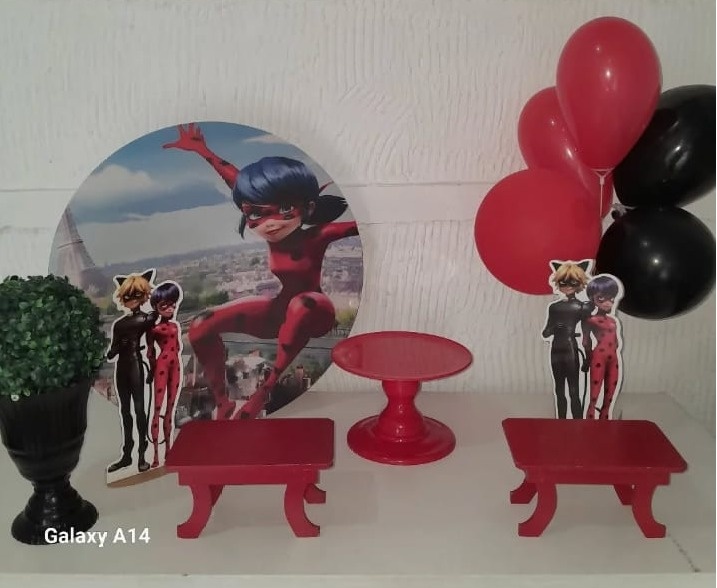 Kit Festa Na Mesa - Ladybug - Bonequinha Preta Festas