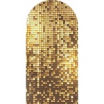 Capa Para Painel Romano Ripado Efeito 3D Dourado - imagem 1