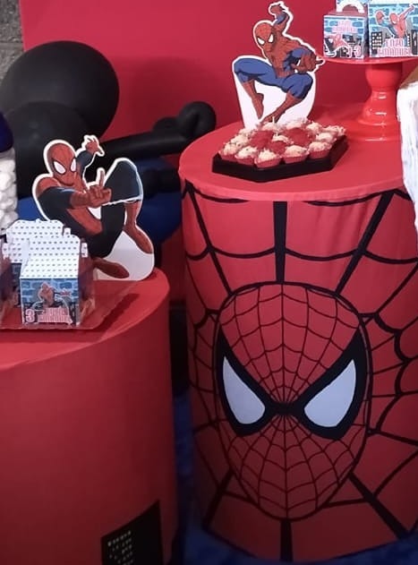 Trio de Capa Para Cilindro Homem Aranha - Bonequinha Preta Festas