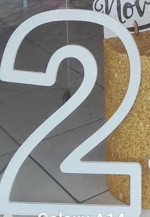 Número 2 de Mdf 60Cm - Bonequinha Preta Festas