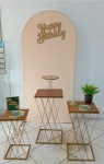 Kit Básico - Happy Birthday - Painel Romano Creme / Bege - imagem 2