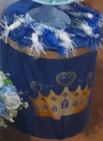 Trio de Capa Para Cilindro Chá de Bebê Ursinho Príncipe - Bonequinha Preta Festas