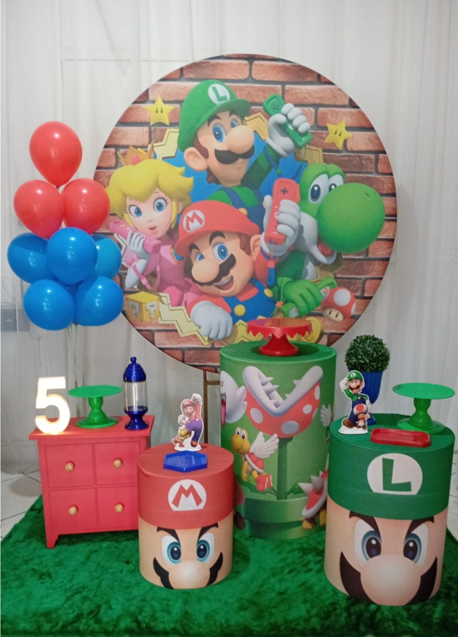 Kit Completo -Super Mário - Bonequinha Preta Festas