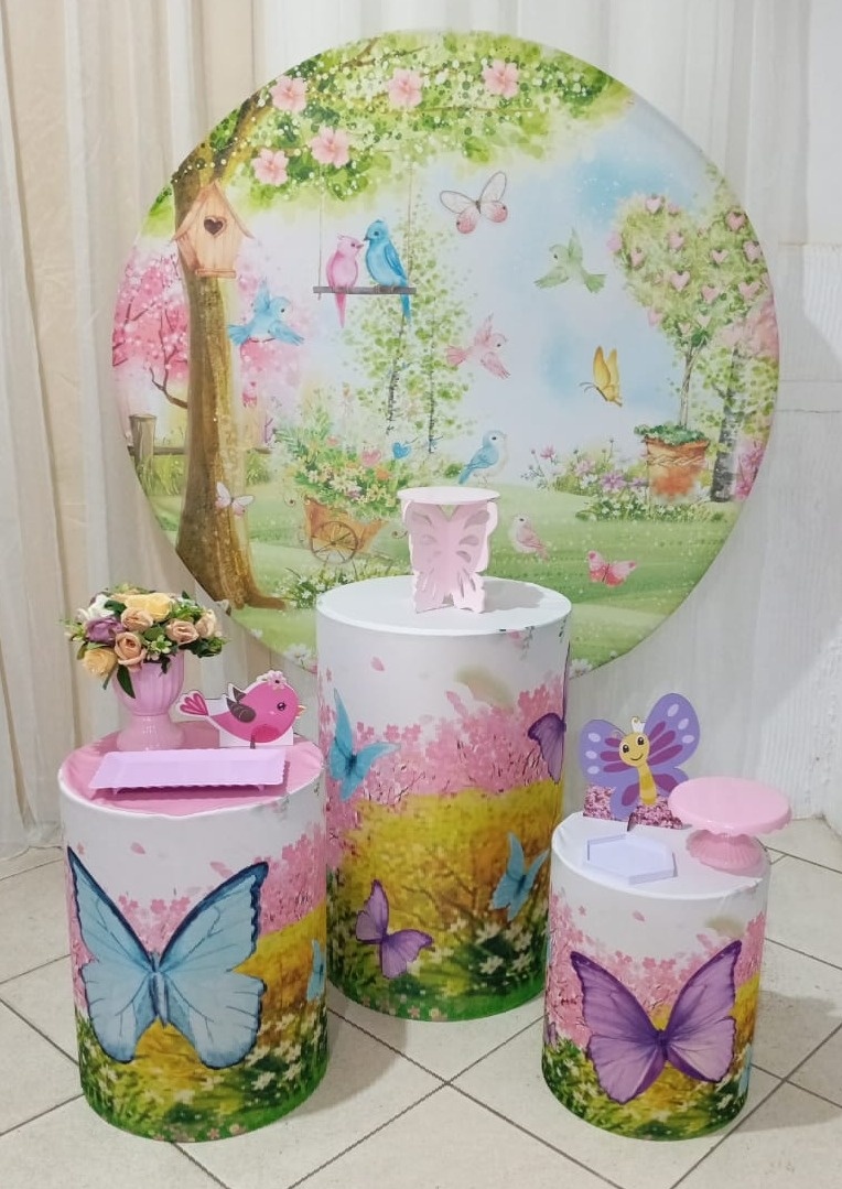 Kit Básico - Borboleta / Jardim Encantado - Bonequinha Preta Festas