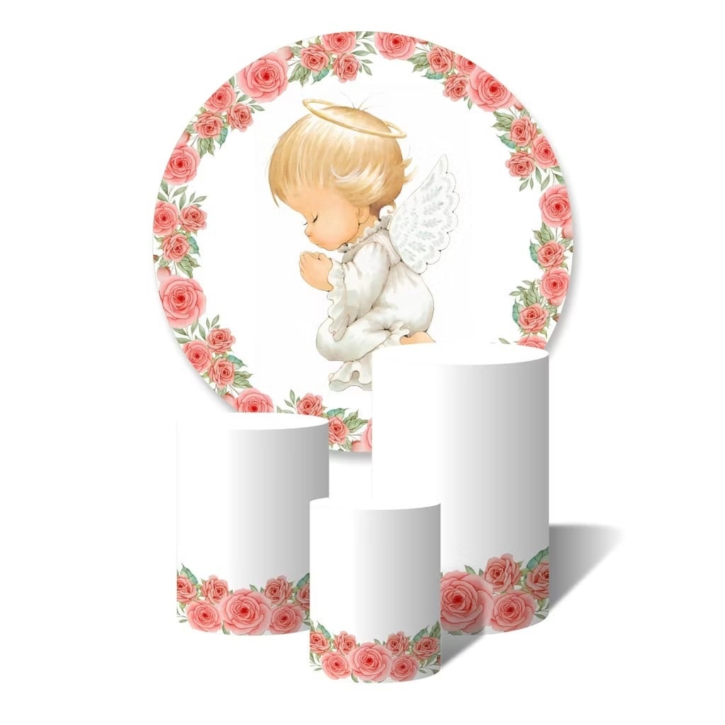 Kit Básico - Batizado Anjinho Menina  - Bonequinha Preta Festas