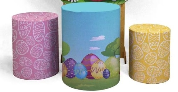 Trio de Capa Para Cilindro Páscoa - Bonequinha Preta Festas