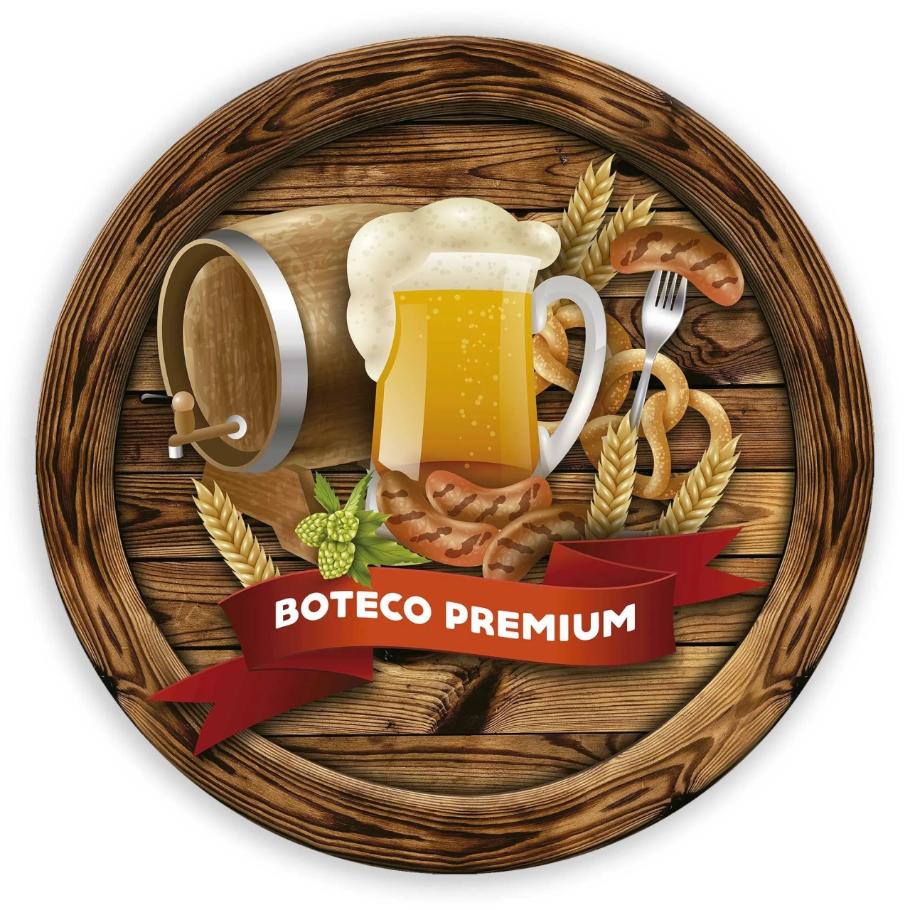 Capa Para Painel Redondo Boteco Premium 1,5Mt - Bonequinha Preta Festas