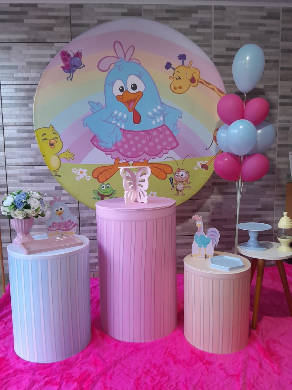 Kit Completo - Galinha Pintadinha Rosa - Bonequinha Preta Festas