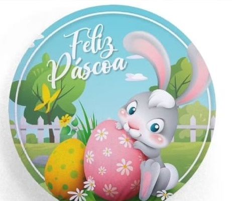 Capa Para Painel Redondo Páscoa 1,5Mt - Bonequinha Preta Festas