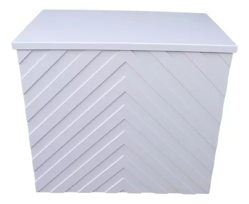 Mesa Chevrom Mdf Grande - Branca - Bonequinha Preta Festas