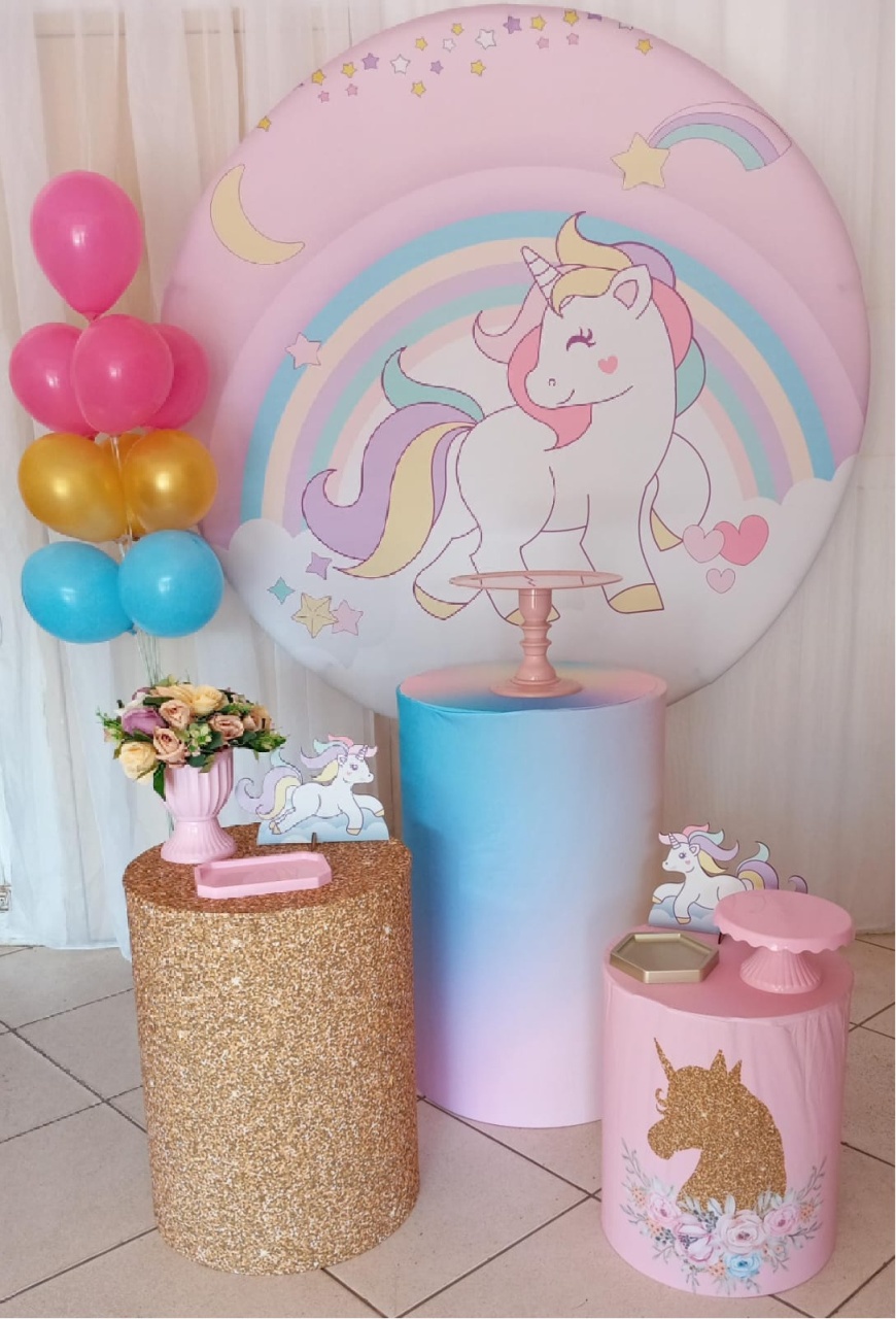 Kit Básico - Unicórnio - Bonequinha Preta Festas