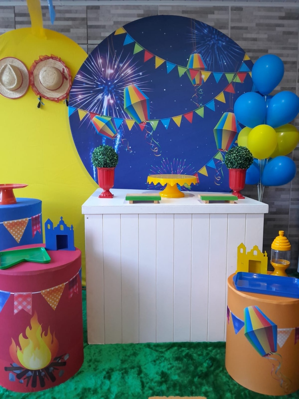 Kit Luxo - Arraiá Azul / Festa Junina - Bonequinha Preta Festas