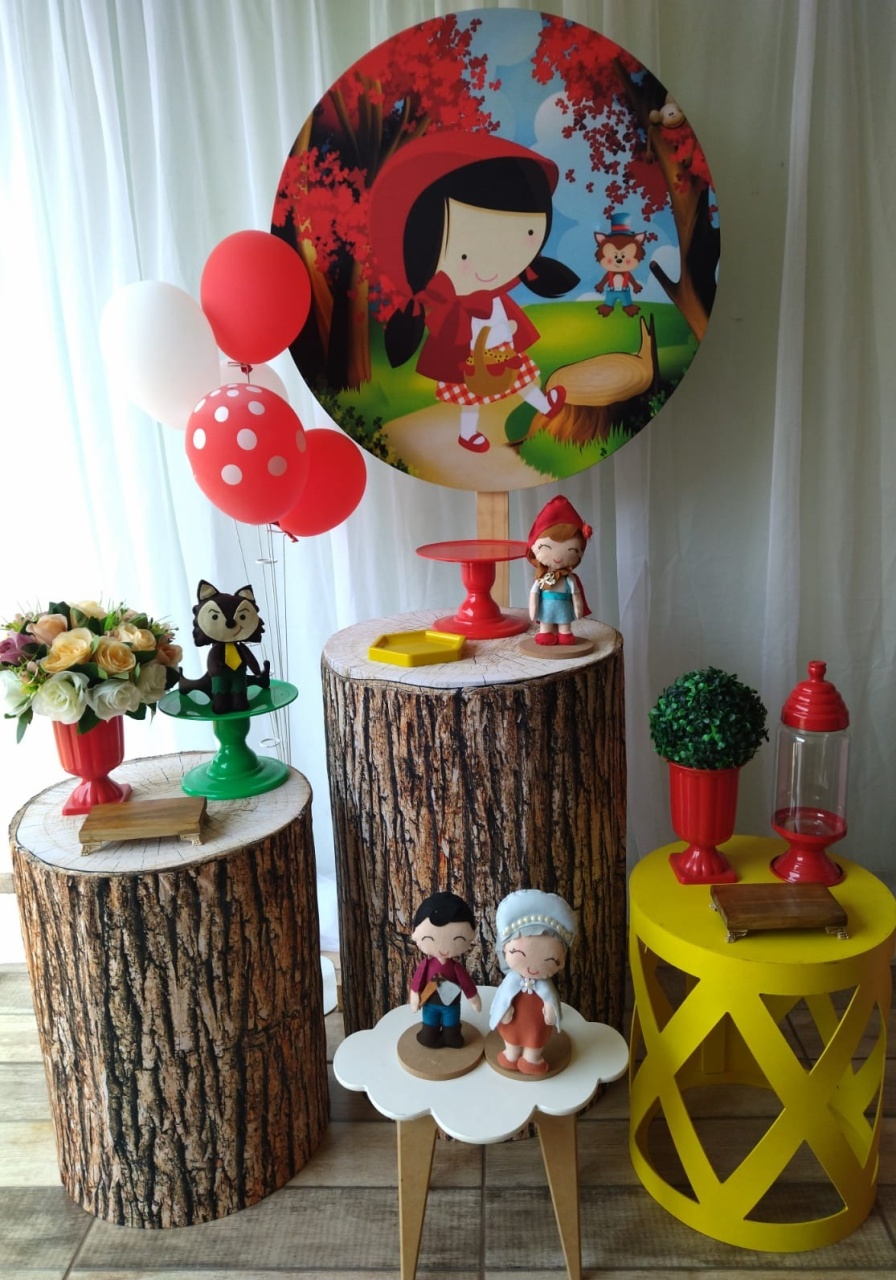 Kit Mini Festa - Chapeuzinho Vermelho - Bonequinha Preta Festas