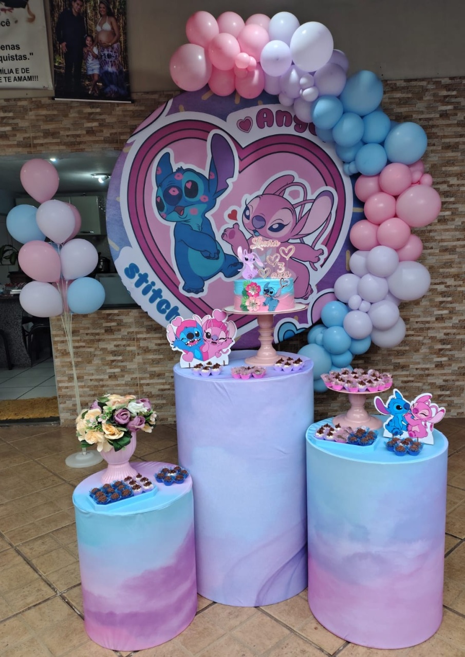 Kit Básico - Stitch E Angel - Bonequinha Preta Festas