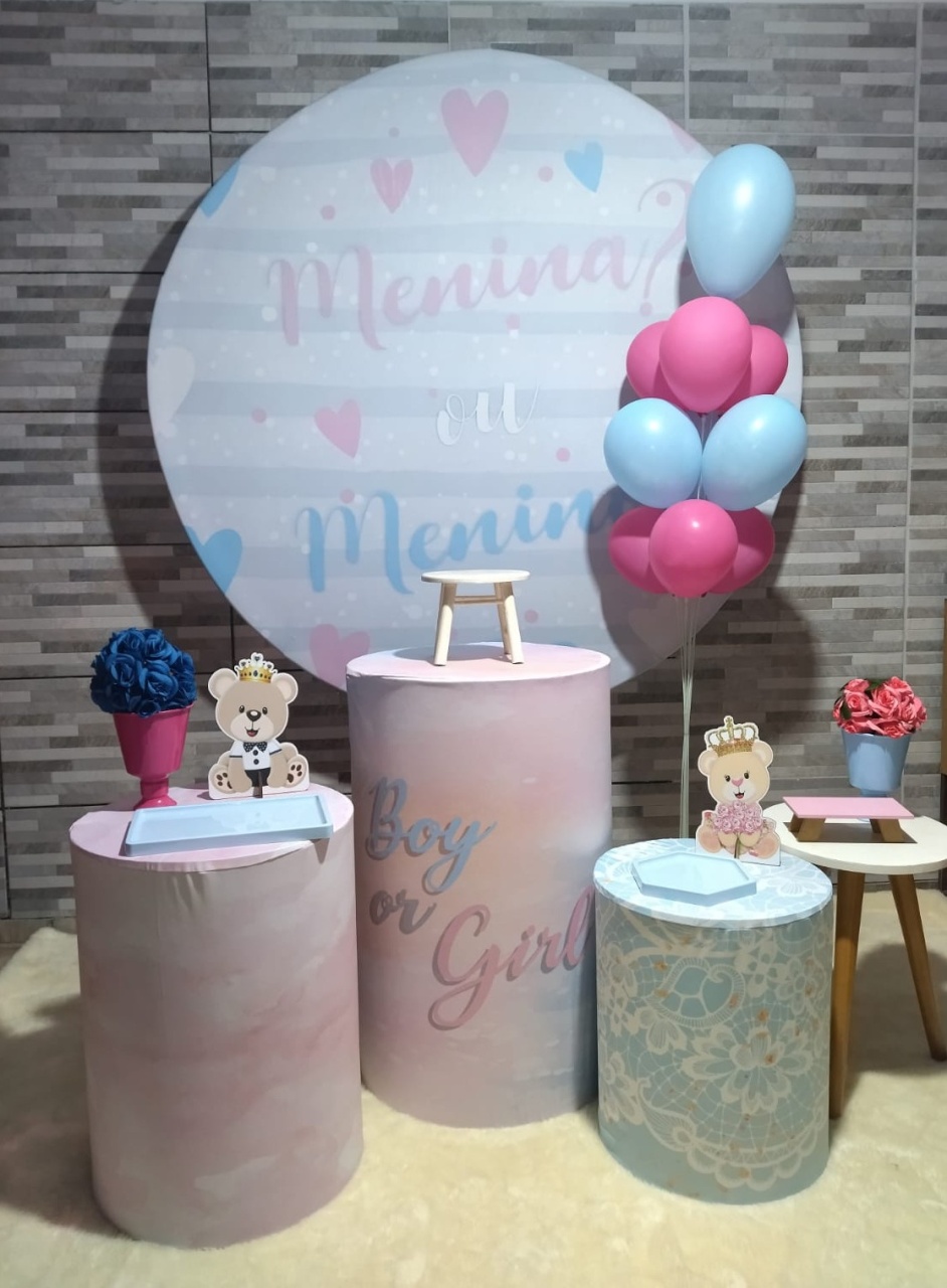 Kit Completo - Chá Revelação Menina Ou Menino - Bonequinha Preta Festas