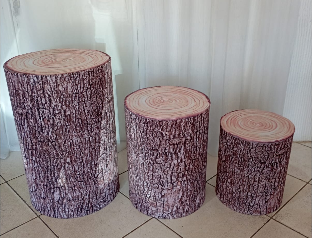 Trio de Capa Para Cilindro Tronco - Bonequinha Preta Festas