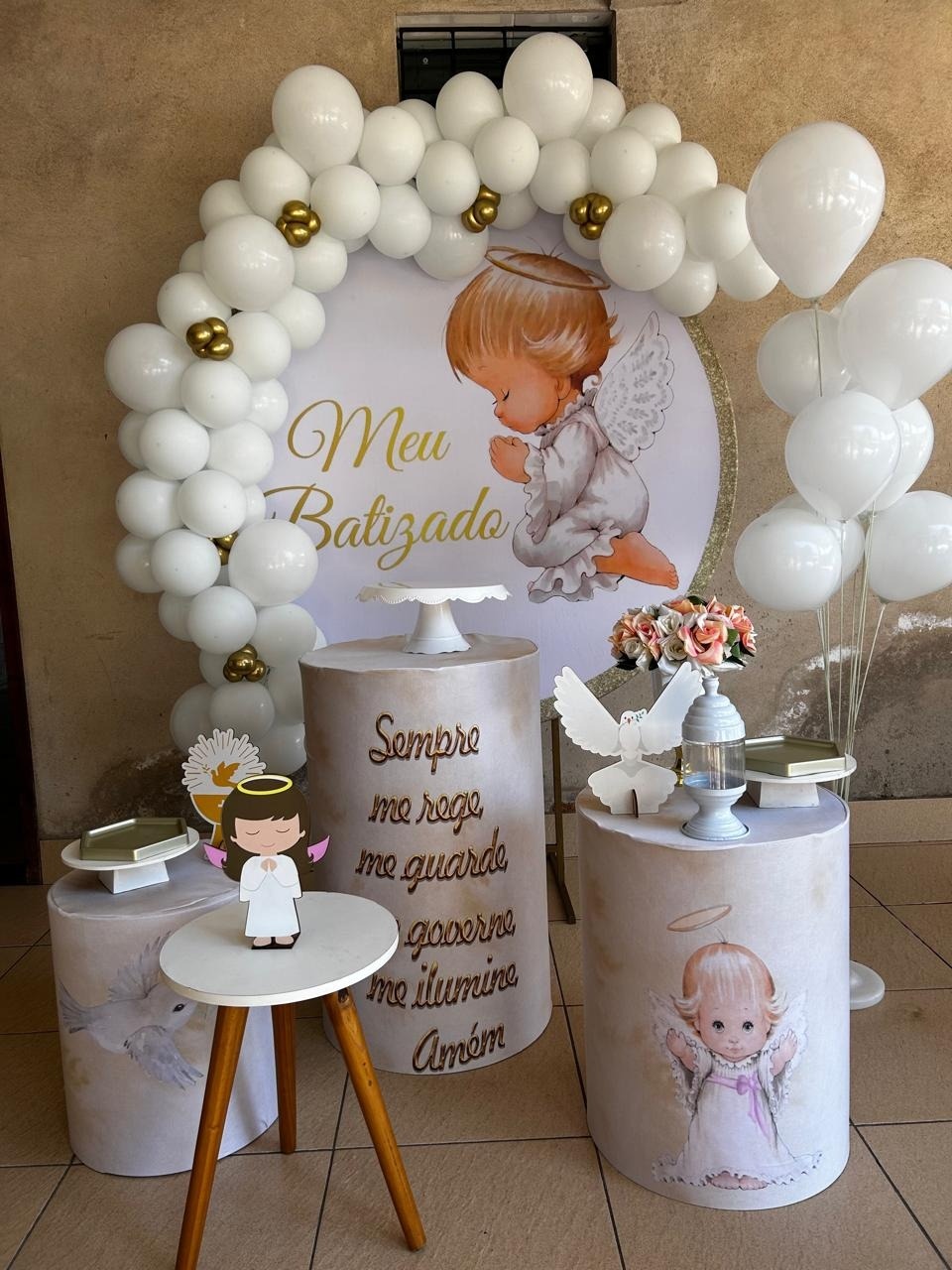 Kit Completo - Batizado Anjinho - Bonequinha Preta Festas