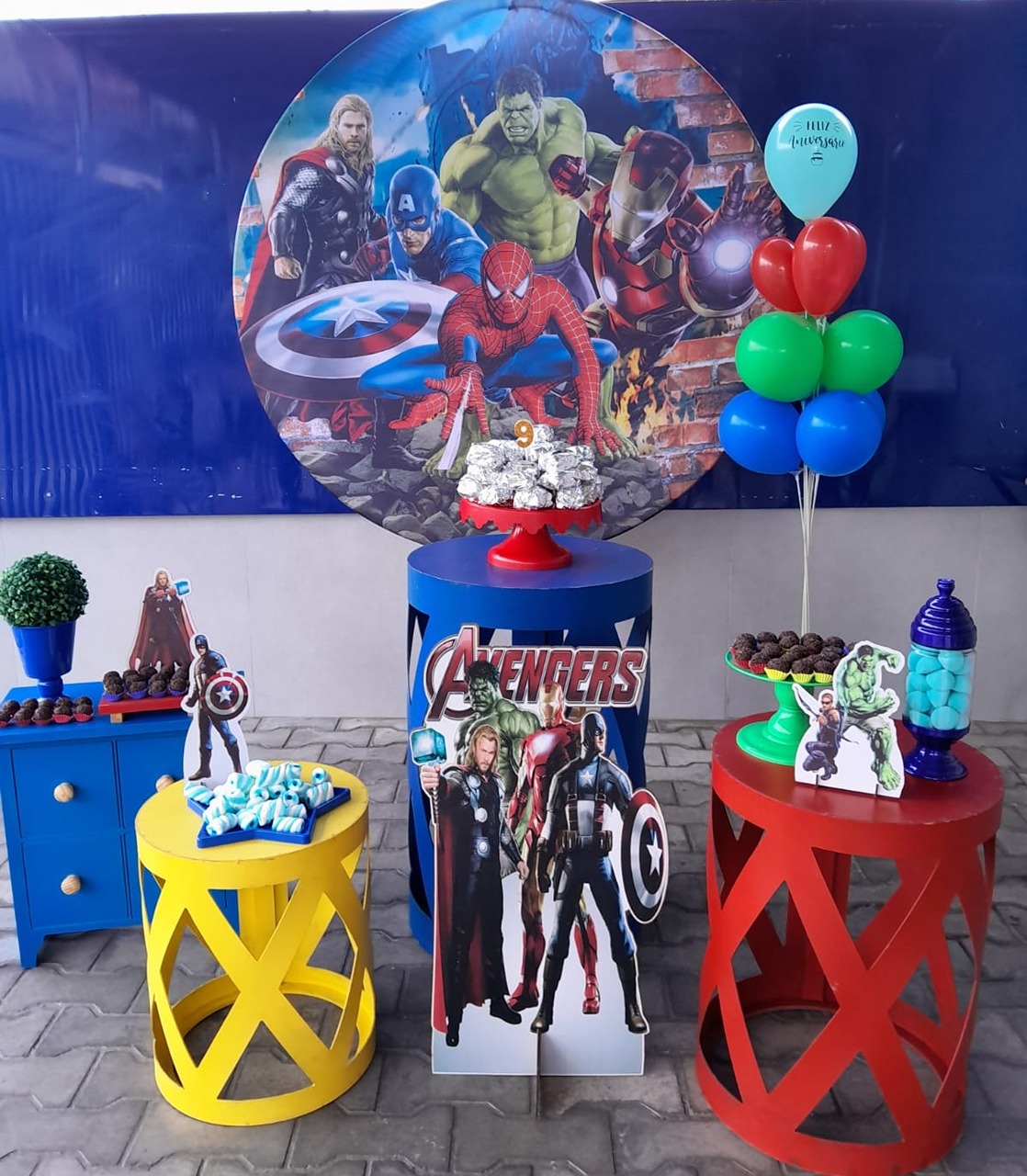 Kit Completo - Vingadores - Bonequinha Preta Festas