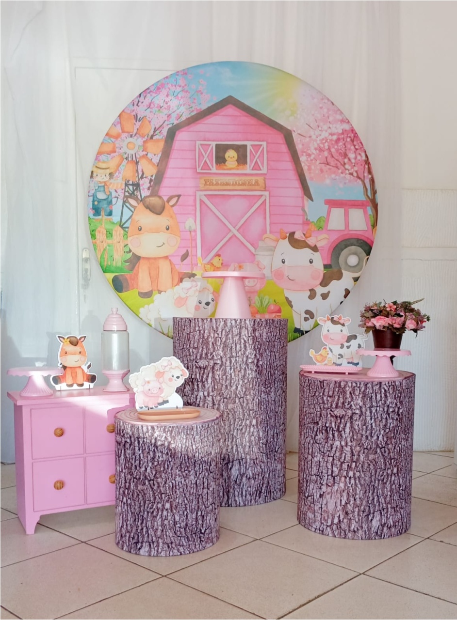 Kit Completo - Fazendinha Rosa - Bonequinha Preta Festas