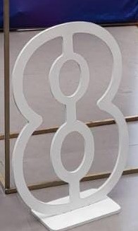 Número 8 de Mdf 60Cm - Bonequinha Preta Festas