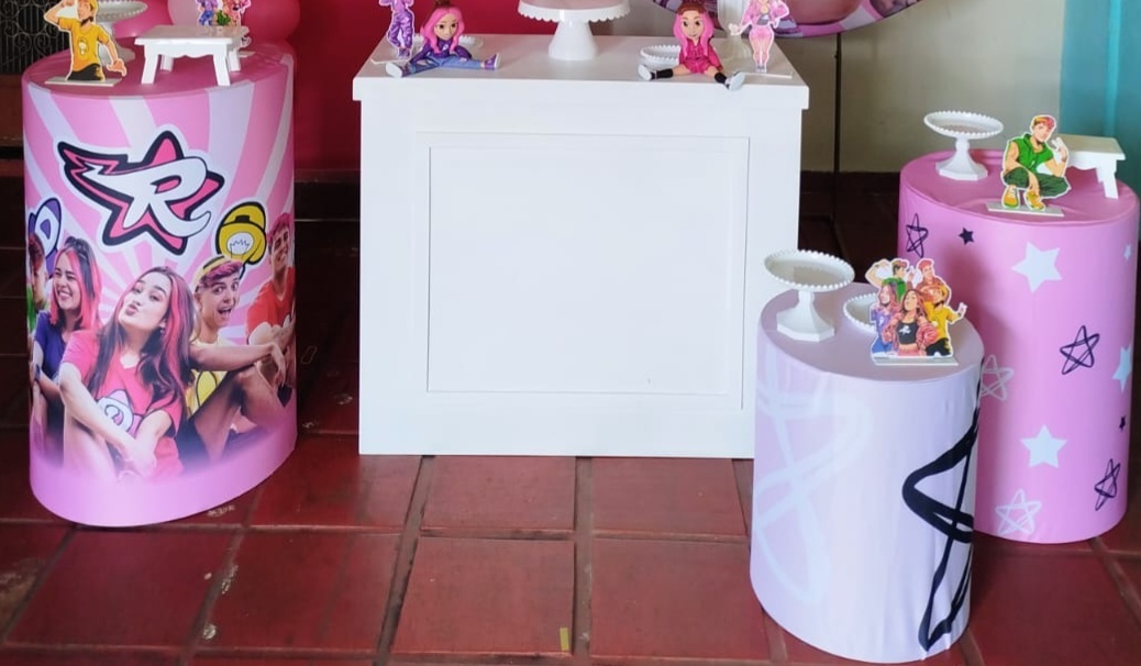 Trio de Capa Para Cilindro dos Rosa - Bonequinha Preta Festas