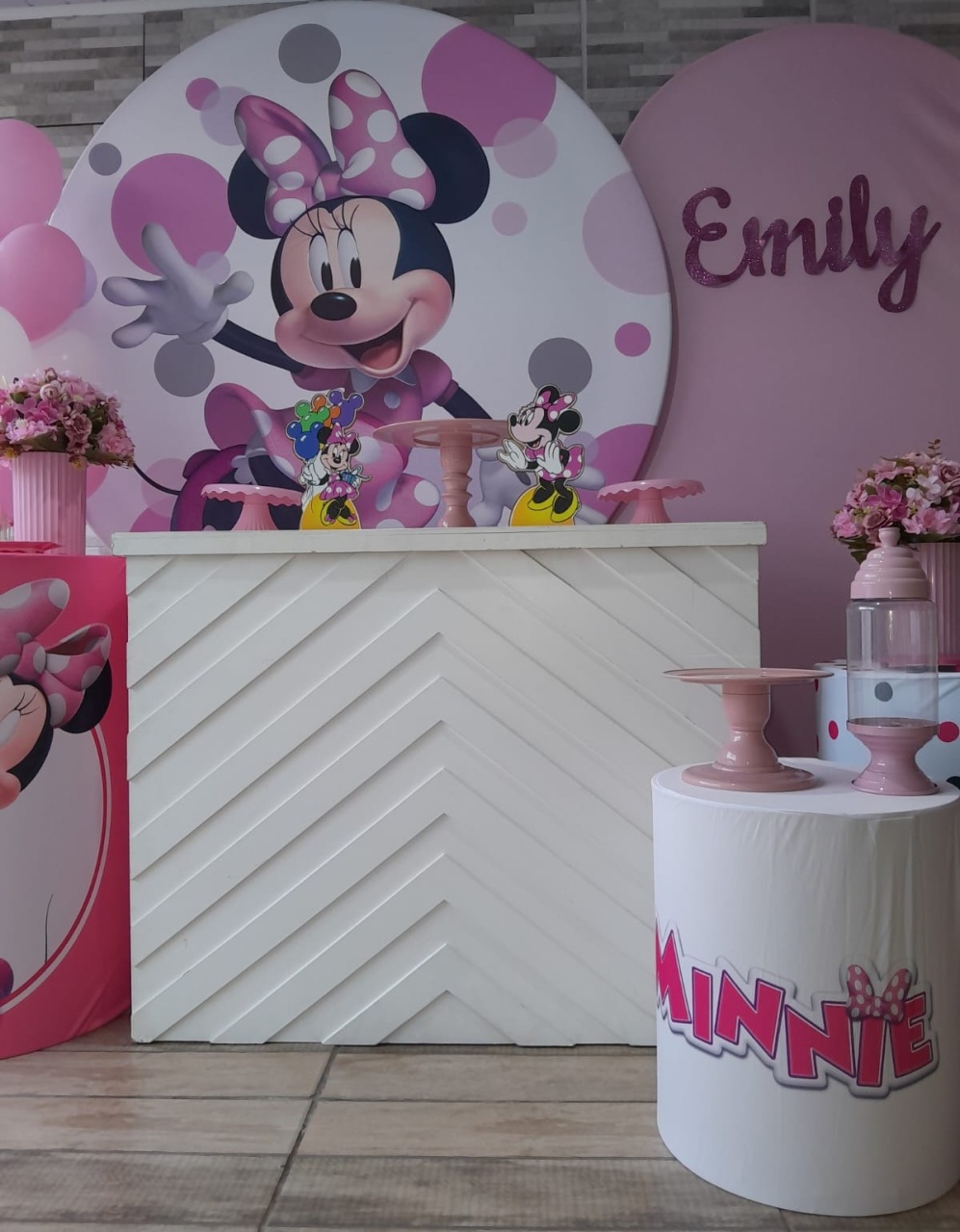 Kit Luxo -  Minnie Rosa - Bonequinha Preta Festas