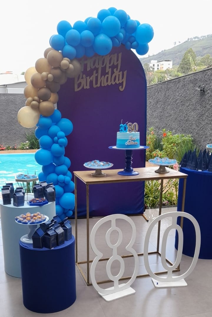 Kit Especial - Happy Birthday Painel Romano - Bonequinha Preta Festas